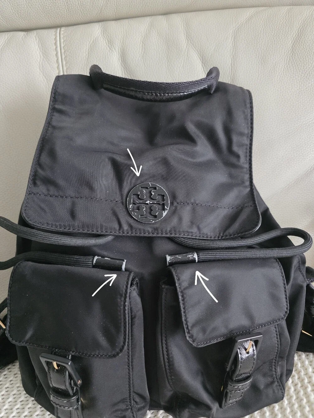 Tory Burch Black Nylon Backpack - Sleek Everyday Bag